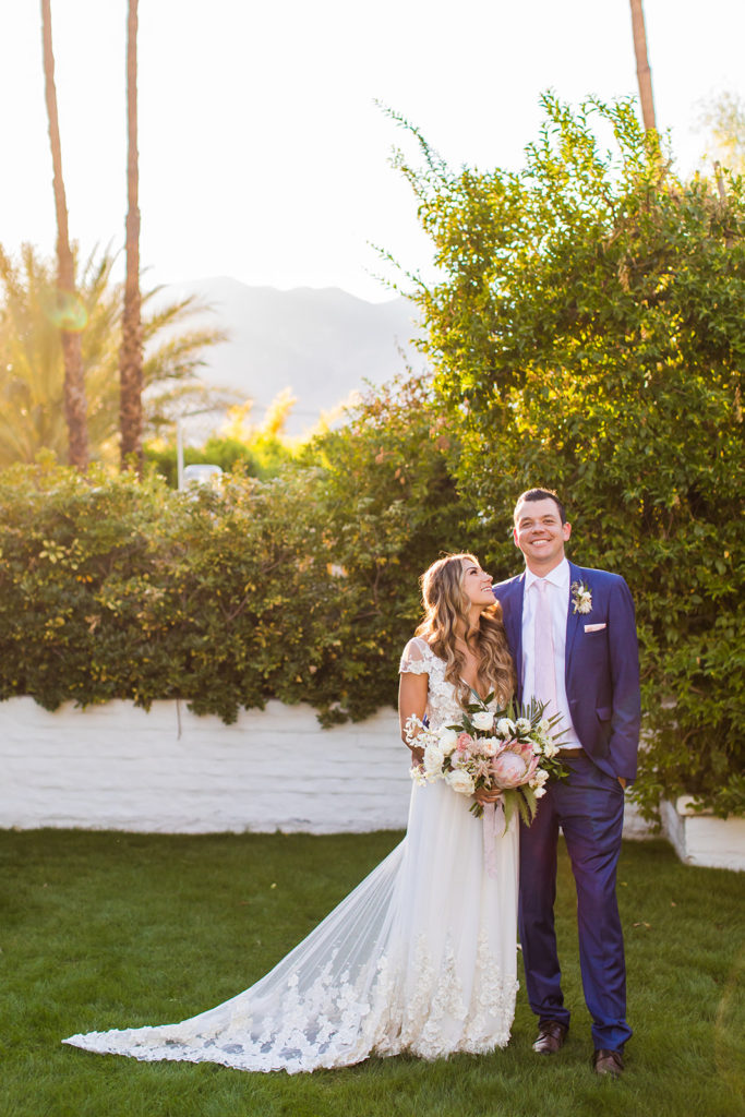 wedding couple portraits at Parker Palm Springs